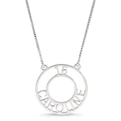 Naamkettingen met hanger in zilver