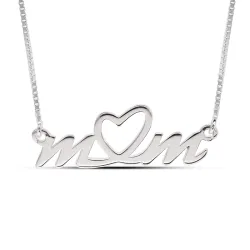 Naamkettingen met hanger in zilver