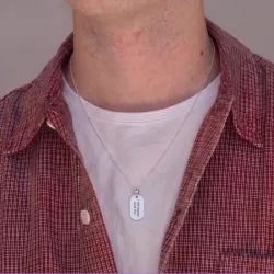 dogtag Naamkettingen met hanger in zilver - My Letter