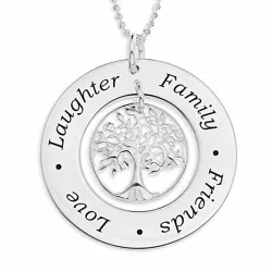 rond Naamkettingen met hanger in zilver - My Letter