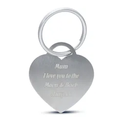 30 mm hart sleutelhanger in staal - My Letter