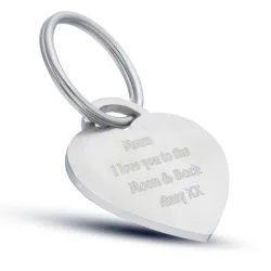 30 mm hart sleutelhanger in staal - My Letter