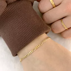 figaro armband in 14 karaat goud 21 cm x 2,8 mm