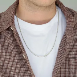 Bnh slangenketting in zilver 60 cm x 3,2 mm