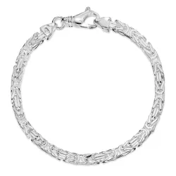 Koning armband in zilver 18,5 cm x 4,0 mm