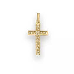 Elegant kruis hanger in 8 karaat goud