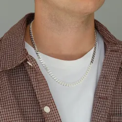 BNH pantserketting in zilver 50 cm x 6,0 mm