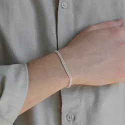BNH Bismarck armband in zilver 16,0 cm x 3,5 mm