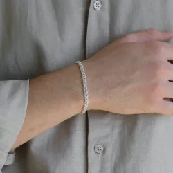 BNH Bismarck armband in zilver 14,0 cm x 5,0 mm