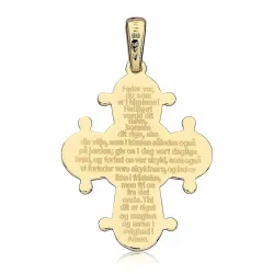 21 x 25 mm dagmarkruis met onze vader in 14 karaat goud - Amoré
