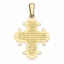 17 x 20 mm dagmarkruis met onze vader in 8 karaat goud