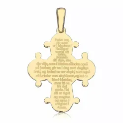 21 x 25 mm dagmarkruis met onze vader in 8 karaat goud - Amoré