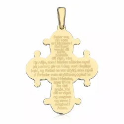 25 x 30 mm dagmarkruis met onze vader in 8 karaat goud - Amoré