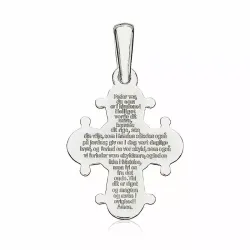 13 x 15 mm dagmarkruis met onze vader in zilver