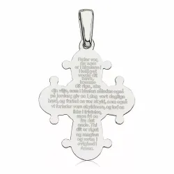 17 x 20 mm dagmarkruis met onze vader in zilver