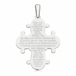 25 x 30 mm dagmarkruis met onze vader in zilver - Amoré