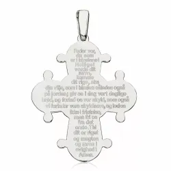 29 x 35 mm dagmarkruis met onze vader in zilver - Amoré
