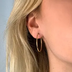 32 mm BNH creool in 8 karaat goud