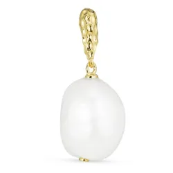 parel hanger in verguld sterlingzilver