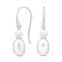 7-7,5 mm parel oorbellen in zilver