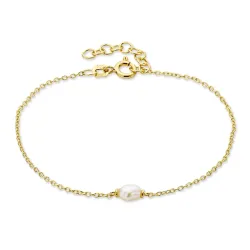parel armband in verguld sterlingzilver