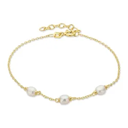 parel armband in verguld sterlingzilver