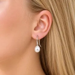 parel oorbellen in zilver