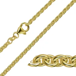 kaart BNH Anker ronde ketting in 14 karaat goud 38 cm x 2,0 mm