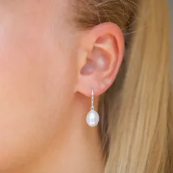 parel oorbellen in zilver