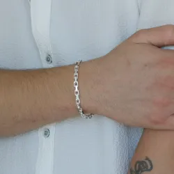 BNH Anker facet armband in zilver 17 cm x 4,5 mm