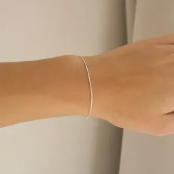 BNH venetiaanse armband in zilver 18,5 cm x 0,8 mm