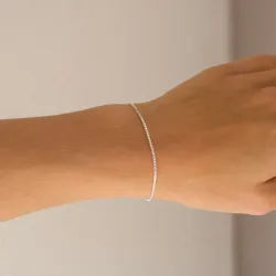 BNH venetiaanse armband in zilver 18,5 cm x 1,2 mm