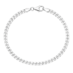 BNH pantserarmband in zilver 18,5 cm x 4,0 mm