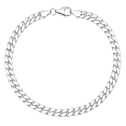 BNH pantserarmband in zilver 18,5 cm x 5,4 mm