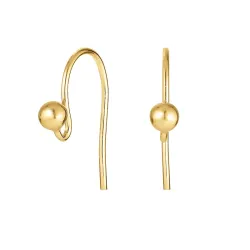 bolletje oorhaakjes in verguld zilver - Mix & Match