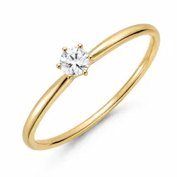 0,30 ct lab grown diamant solitaire ring in 9 karaat goud 0,30 ct