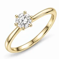 0,50 ct lab grown diamant solitaire ring in 9 karaat goud 0,50 ct