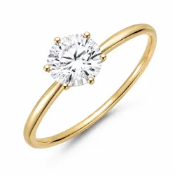 0,50 ct lab grown diamant solitaire ring in 9 karaat goud 0,50 ct