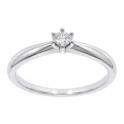 lab grown diamant solitaire ring in zilver