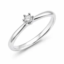 lab grown diamant solitaire ring in zilver