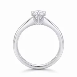 lab grown diamant solitaire ring in zilver