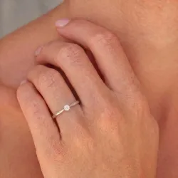 lab grown diamant solitaire ring in zilver