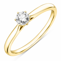 0,50 ct lab grown diamant solitaire ring in 9 karaat goud 0,50 ct