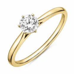 0,50 ct lab grown diamant solitaire ring in 9 karaat goud 0,50 ct