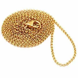 Leuk belcher ketting in verguld sterlingzilver 60 cm x 1,4 mm