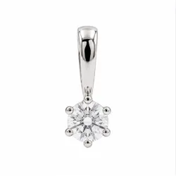 0,10 ct lab grown diamant solitaire hanger in zilver