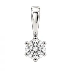 0,10 ct lab grown diamant solitaire hanger in zilver