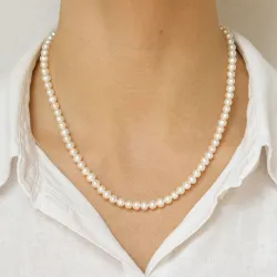 45 cm parel snoer met zoetwaterparel.