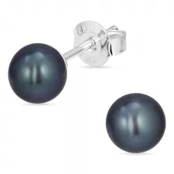6-6,5 mm rond parel oorstekers in zilver