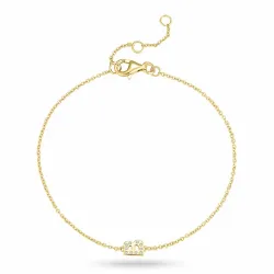 letter b zirkoon armband in verguld sterlingzilver - My Letter